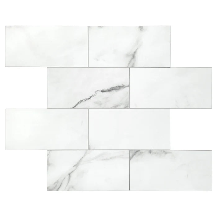 SUBWAY TILE WHITE MARBLE