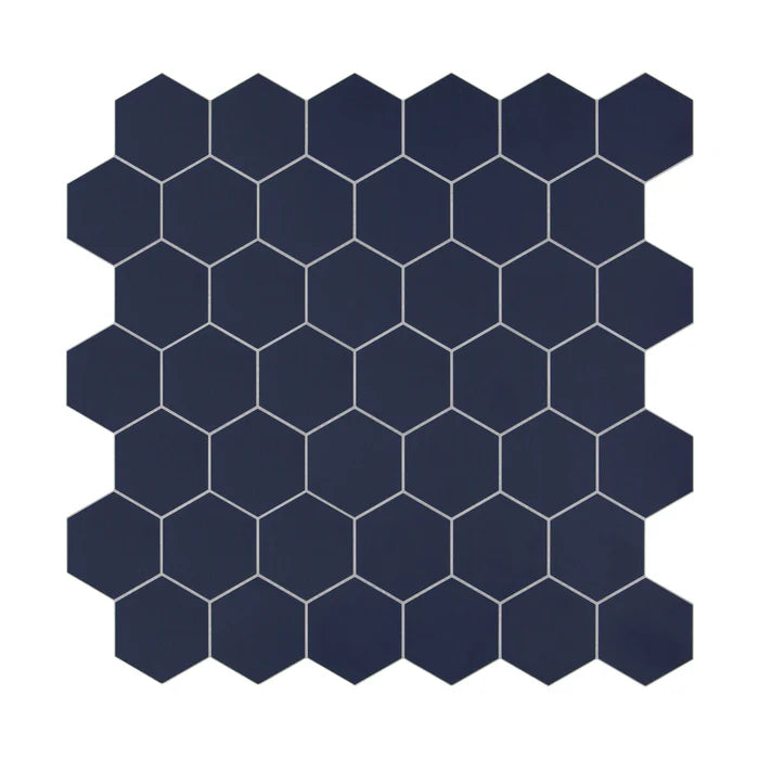 2" HEXAGON BLUE