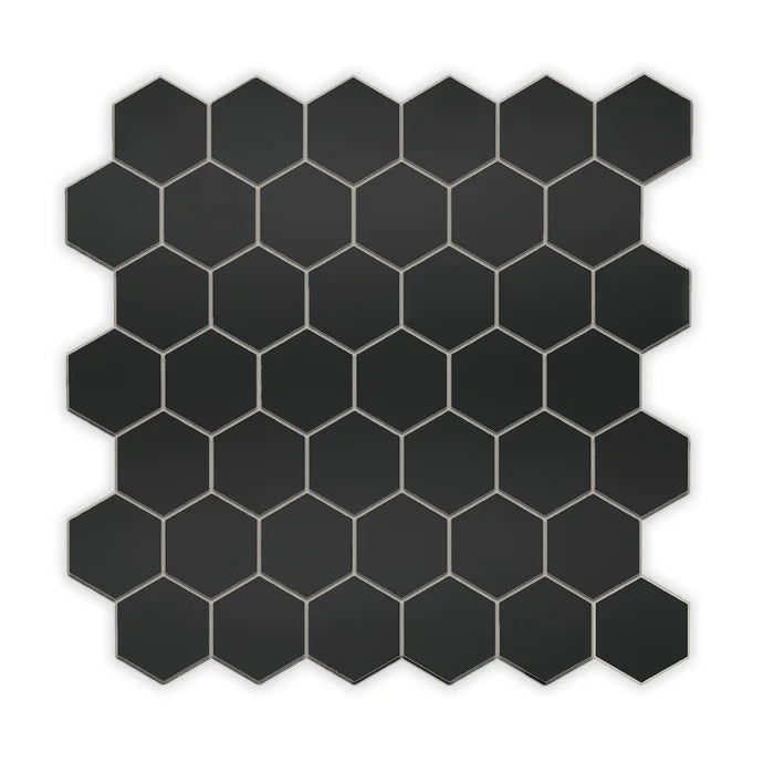 2'' HEXAGON BLACK