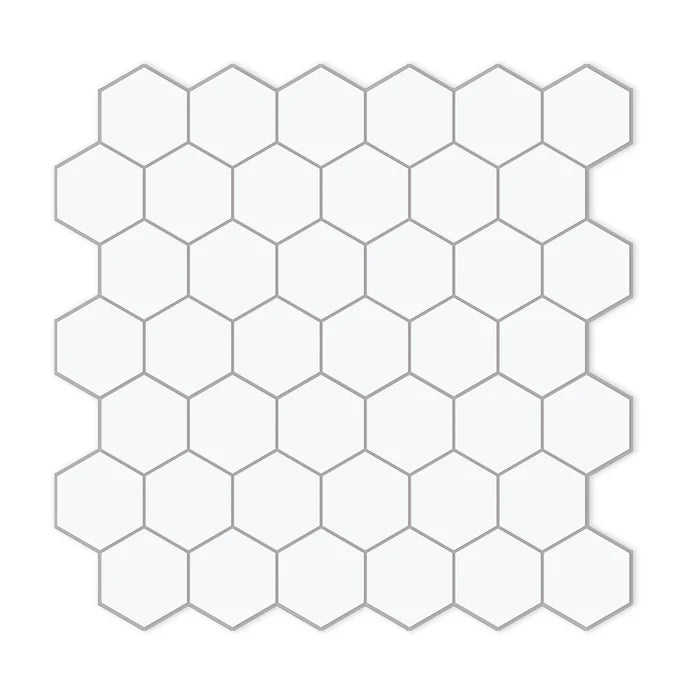 2'' HEXAGON WHITE